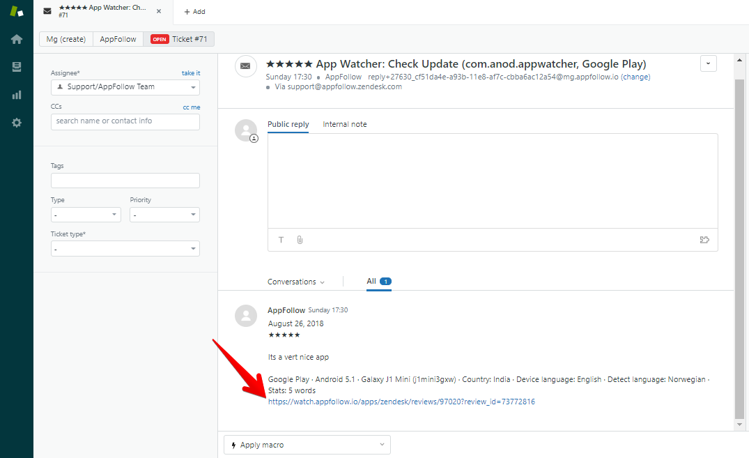 Zendesk Email Integration – AppFollow