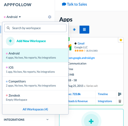 workspaces app